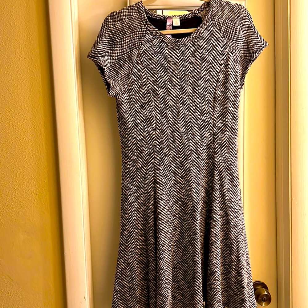 Very flattering fit n flare knit dress